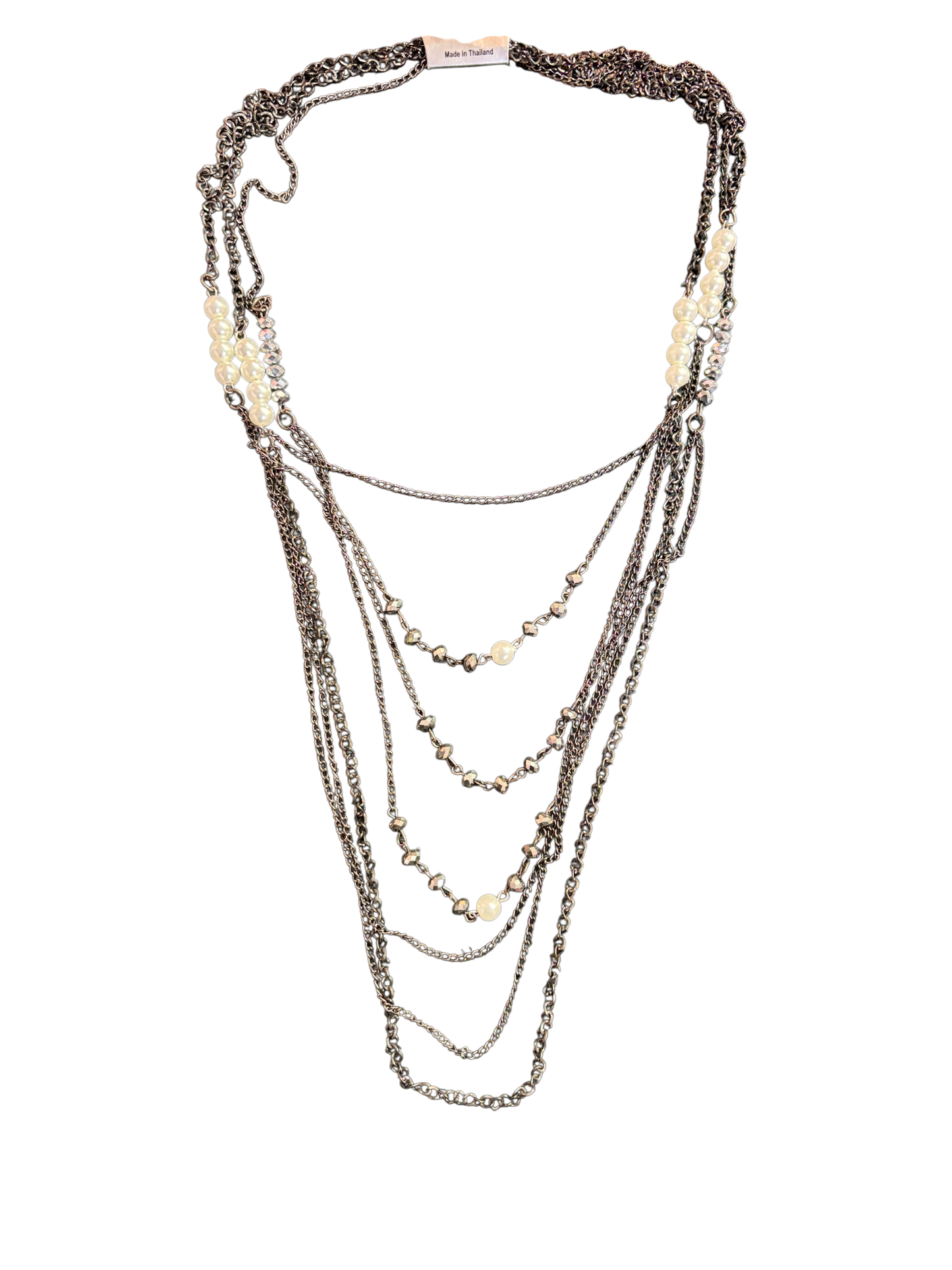 Gatsby Pearl And Chain Layer Necklace