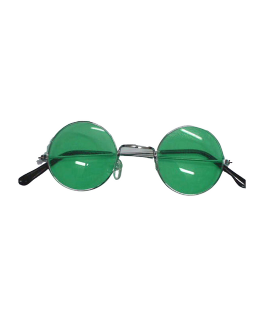 Hippy Circle Green & Black Glasses