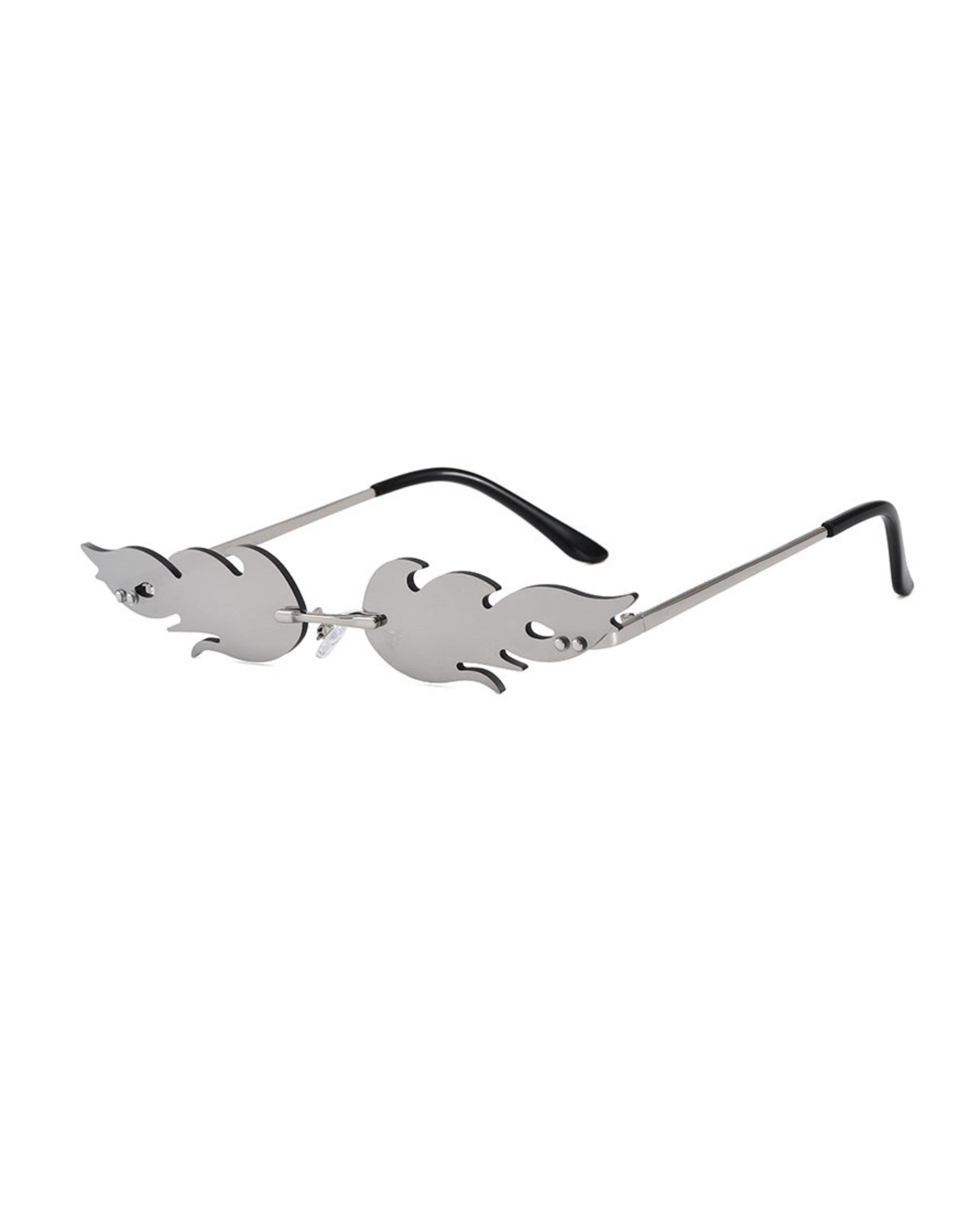 Silver Fashion Flame Glasses