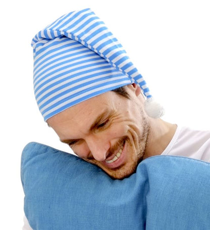 Blue & White Striped Nightcap
