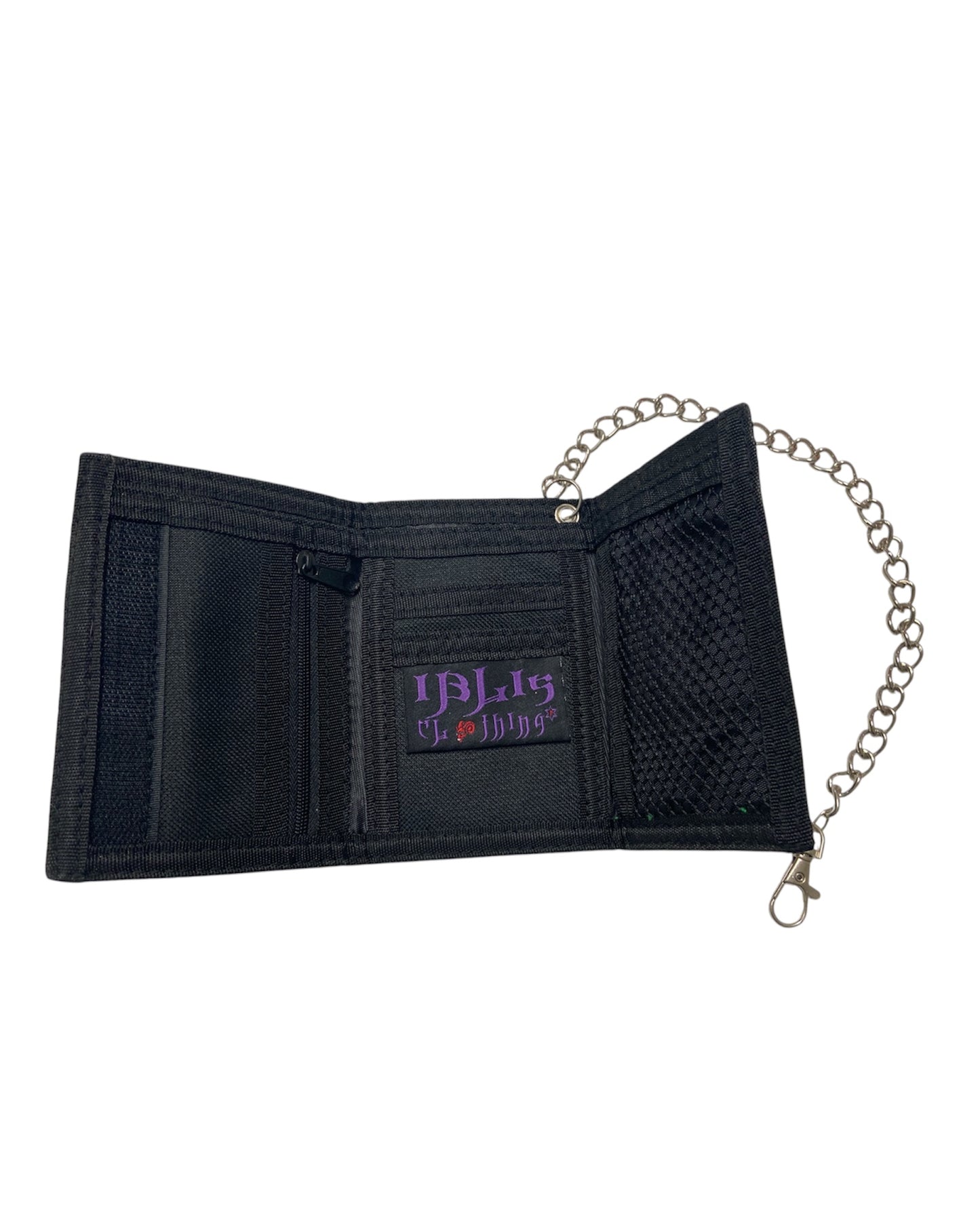Leopard Print velcro wallet with Lace Trim