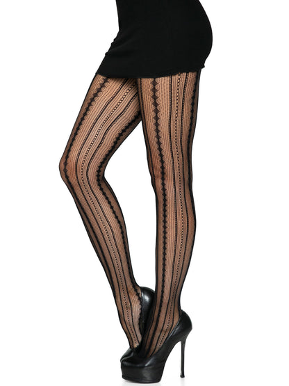 Vintage Pinstripe Net Tights