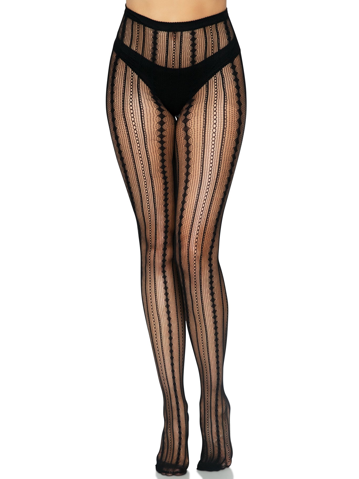 Vintage Pinstripe Net Tights