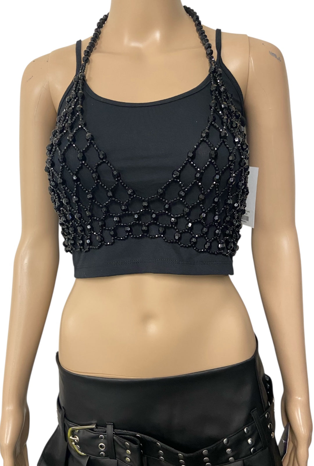 Black Beaded Festival Bralette