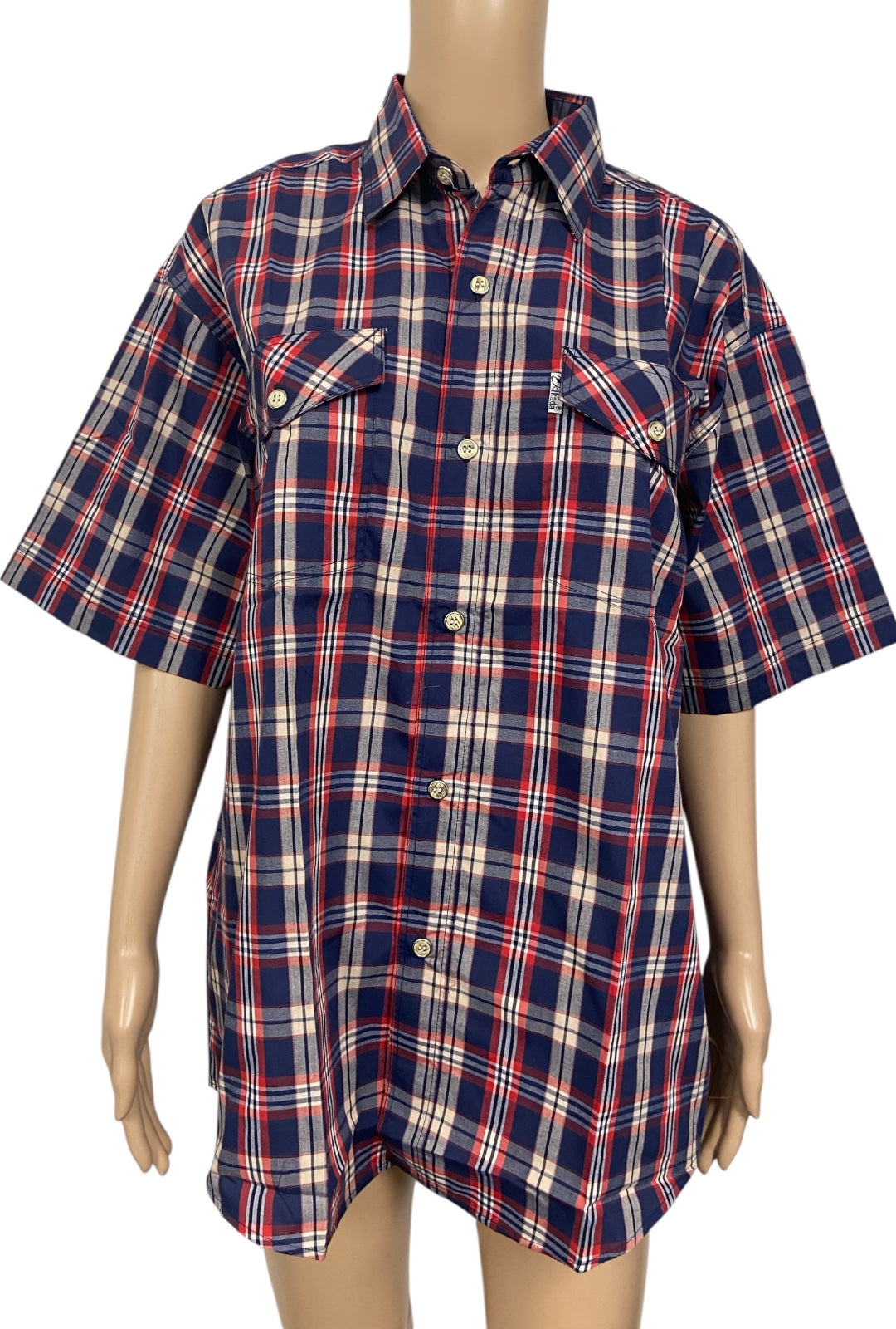 Blue Plaid Button Up Shirt