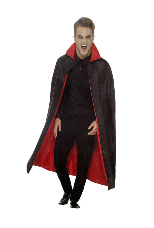 Adults 133cm Black and Red Reversible Cape