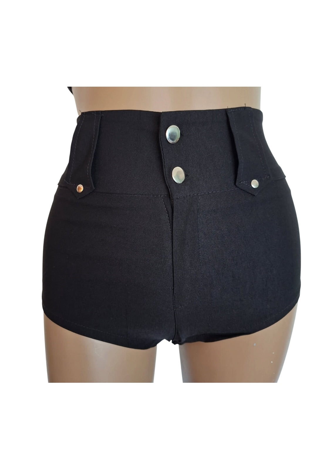 High Waist Belt Loop Booty Shorts with Zips [BS20]