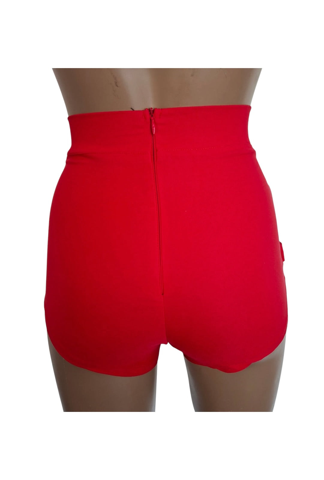 Front O Ring Detail Red Booty Short [BS17]