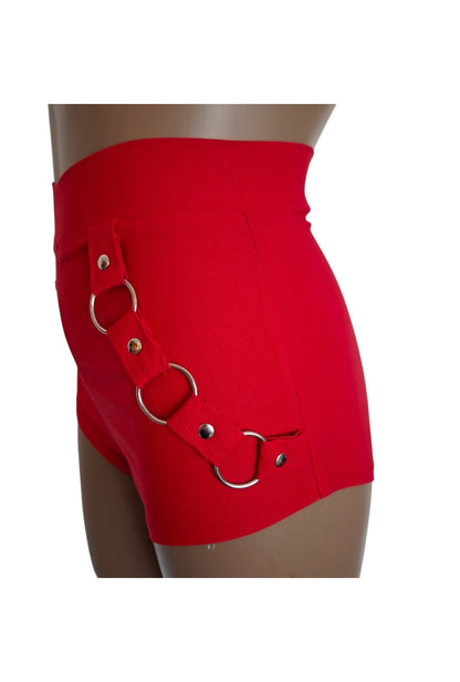 Front O Ring Detail Red Booty Short [BS17]