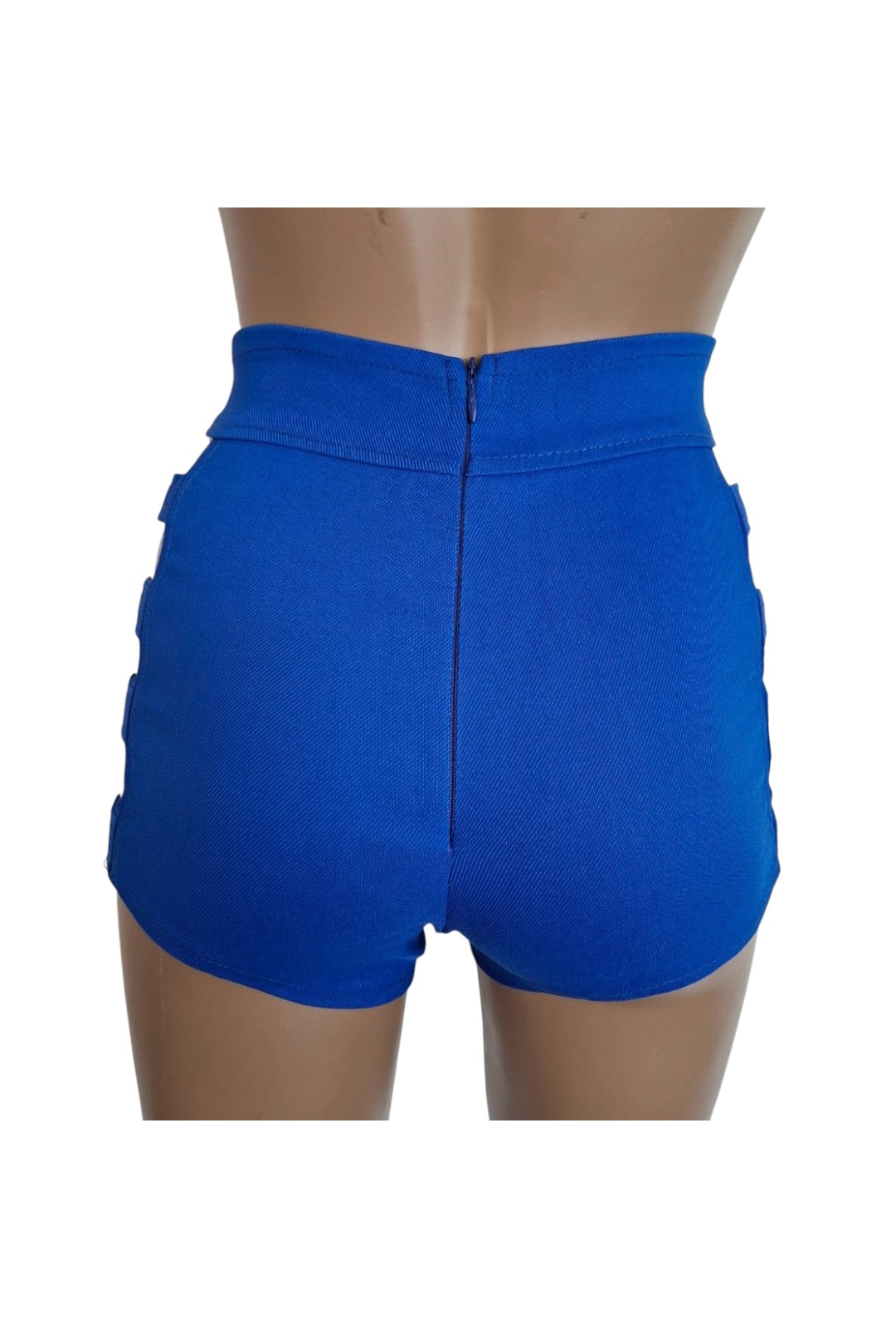 Blue O-Ring Cut Out Booty Short [BS14]