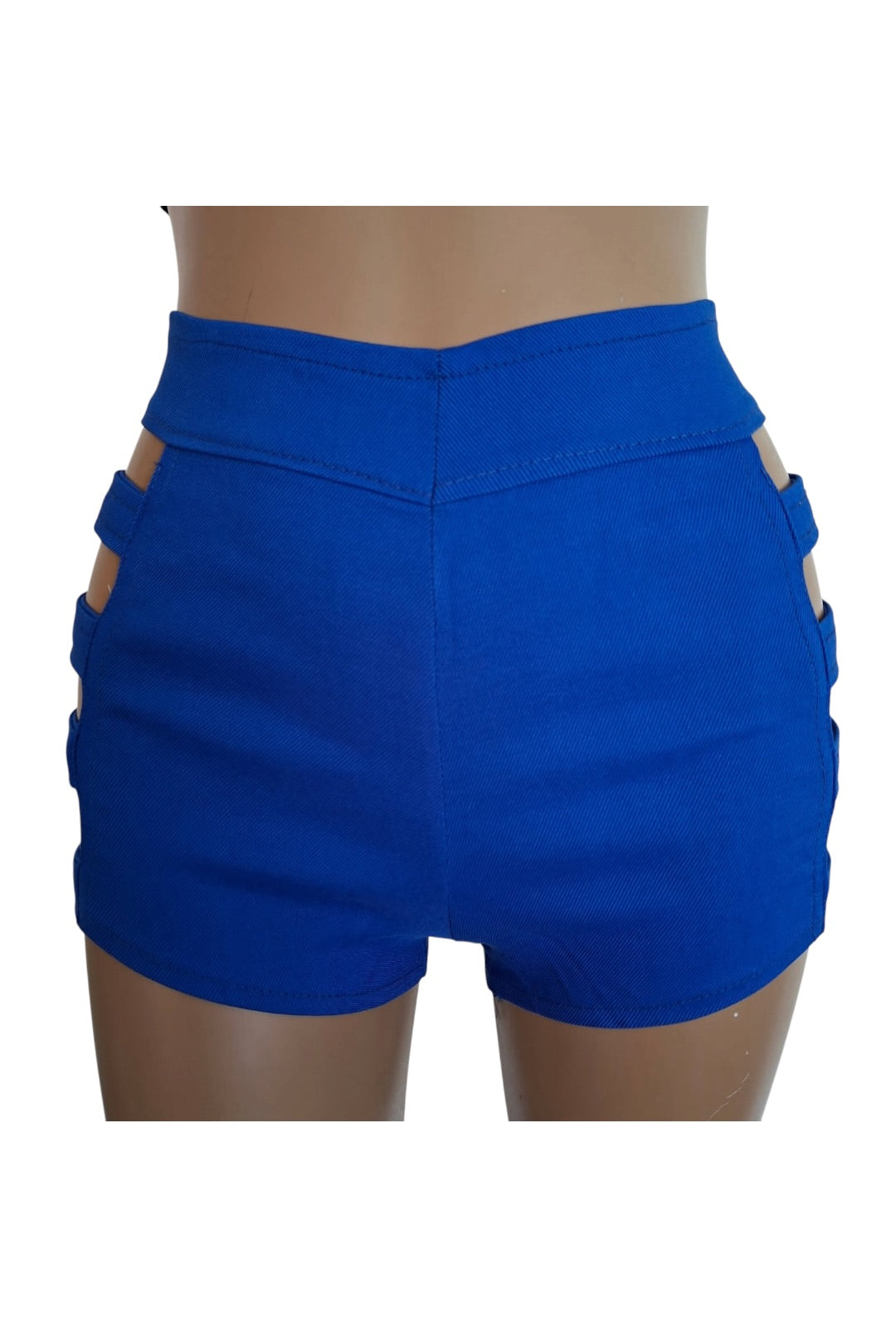 Blue O-Ring Cut Out Booty Short [BS14]