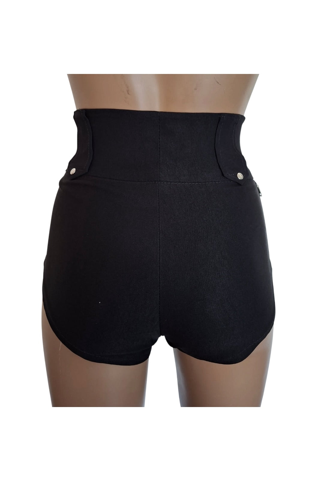 High Waist Belt Loop Booty Shorts with Zips [BS20]