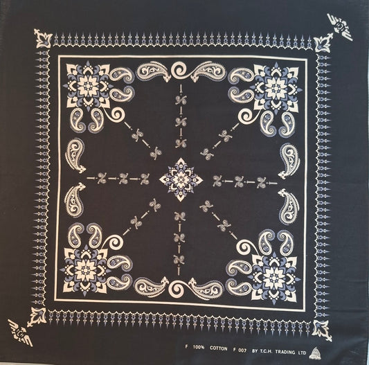 Black Ornate Bandana