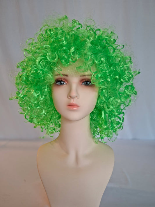Green Afro Party Wig