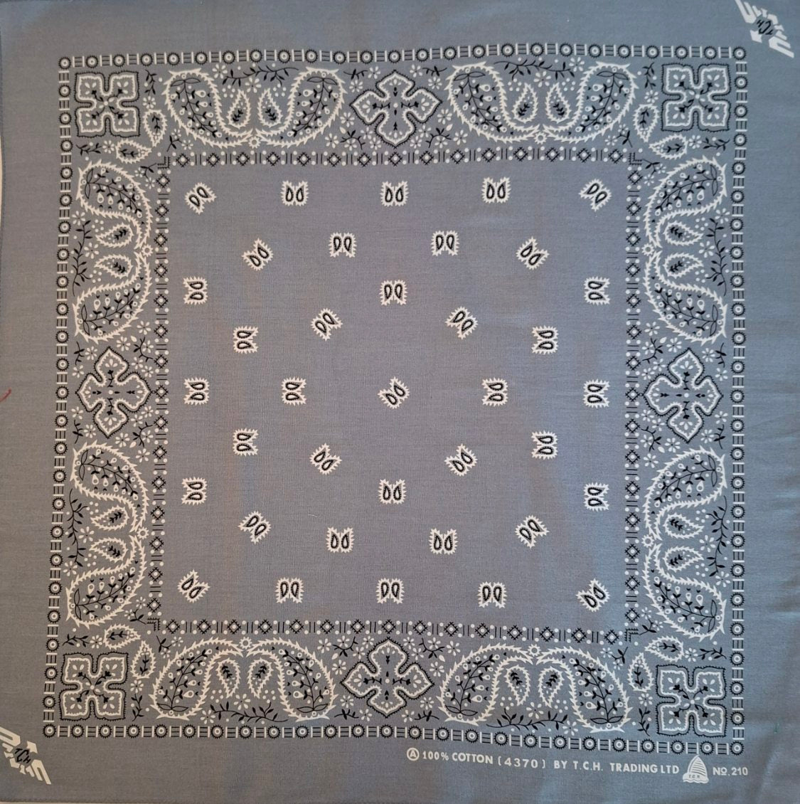 Slate Grey Paisley Bandana No.210