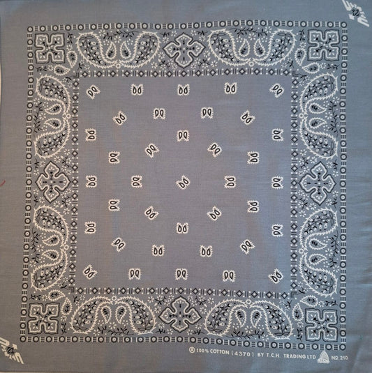 Slate Grey Paisley Bandana No.210