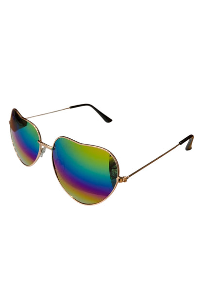 Rainbow Reflective Fashion Heart Glasses