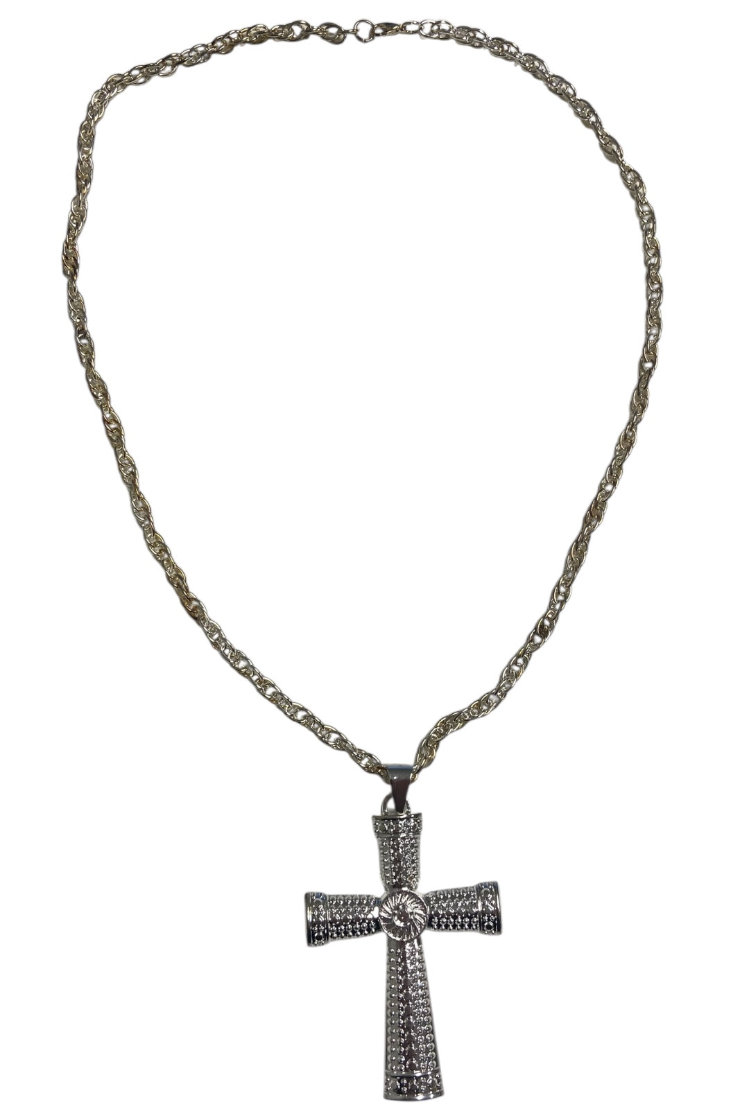Gangster Silver Cross Necklace