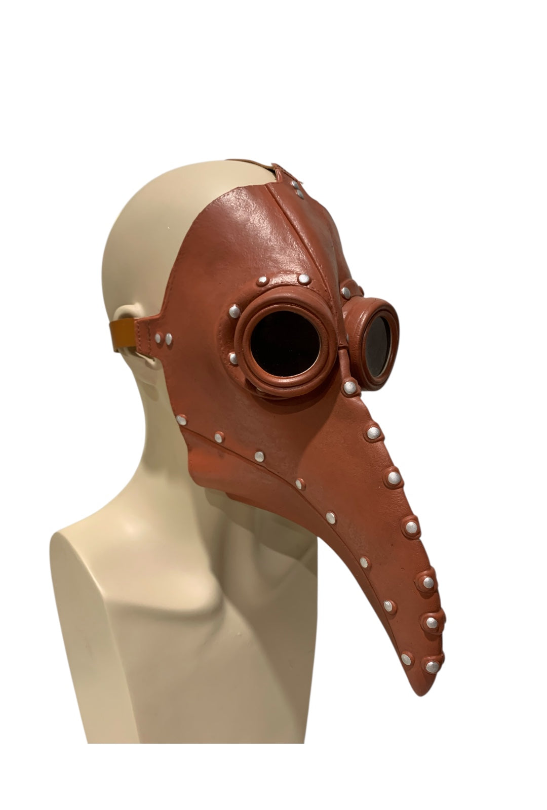 Brown Latex Plague Doctor Mask