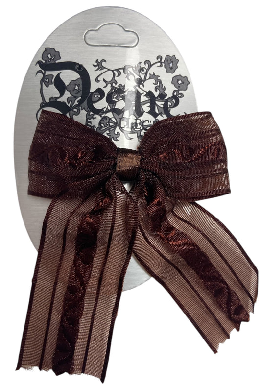 Dark Brown Hair Bow