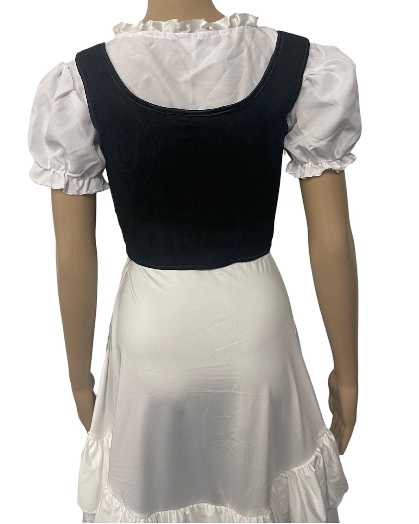 Black Corduroy Strappy Corset Top