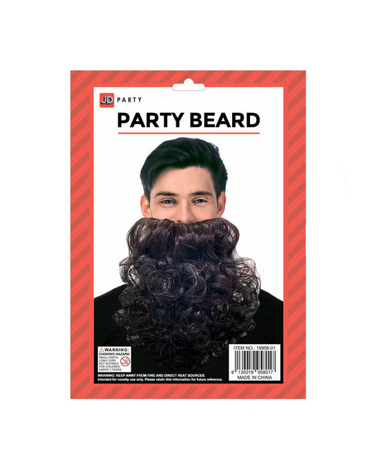 Curly Black Party Beard