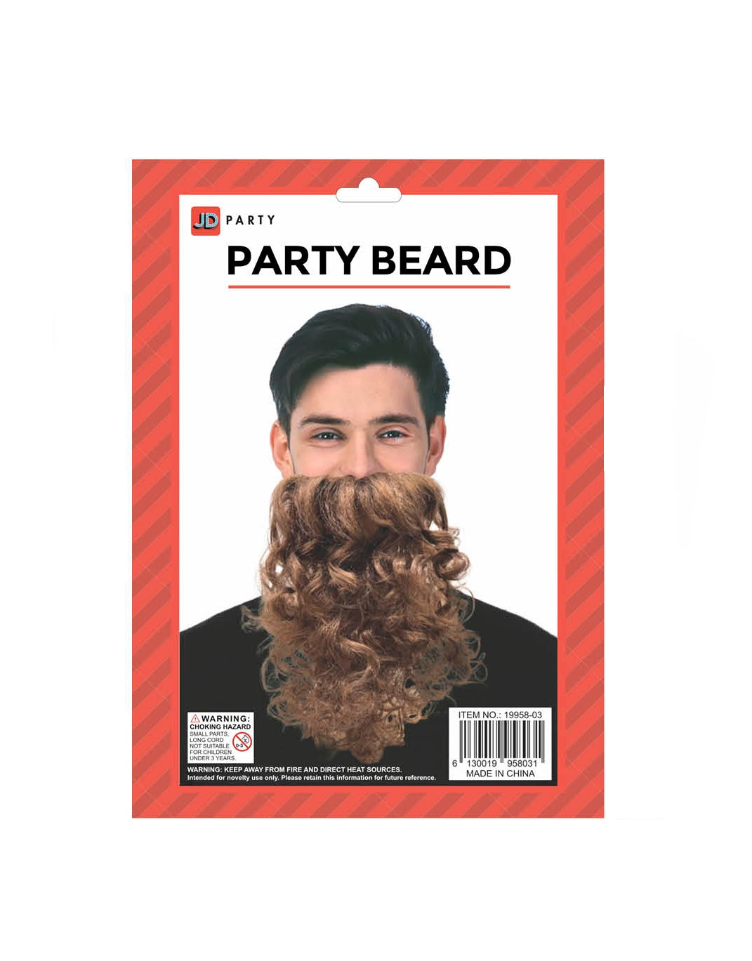 Curly Brown Party Beard