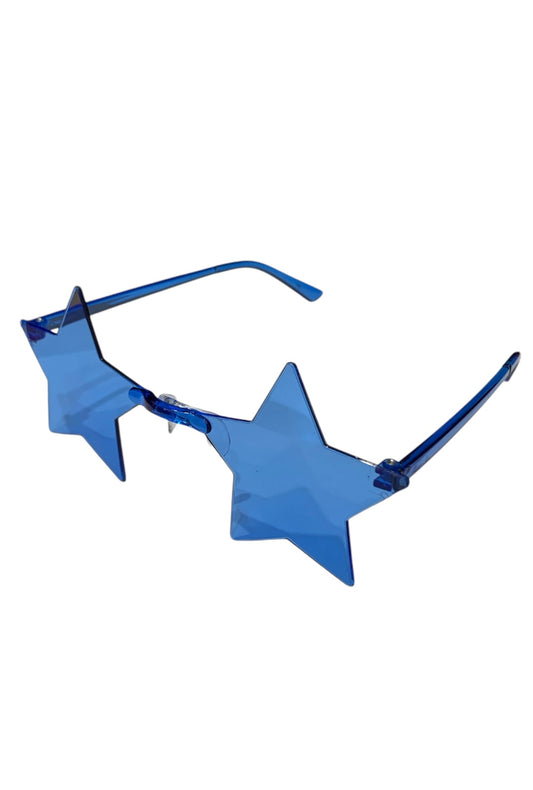 Royal Blue Star Rimless Glasses