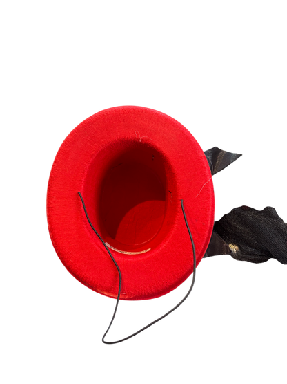Red Razzle Dazzle Mini Top Hat