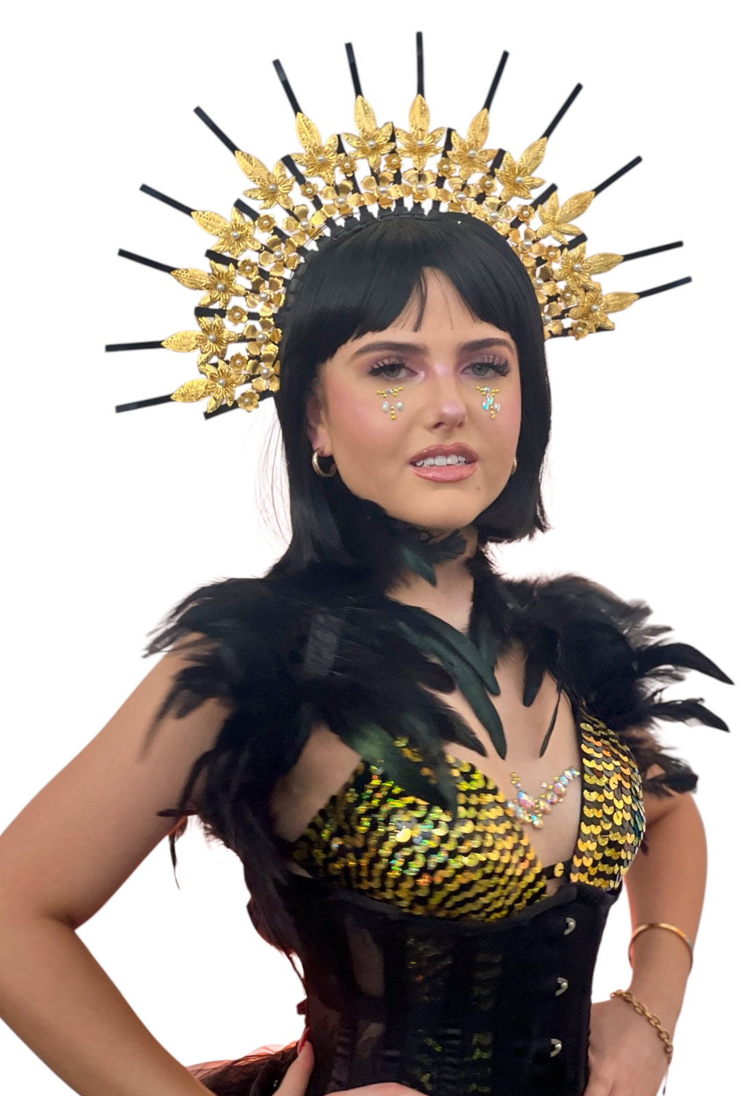 Black Feathered Bolero