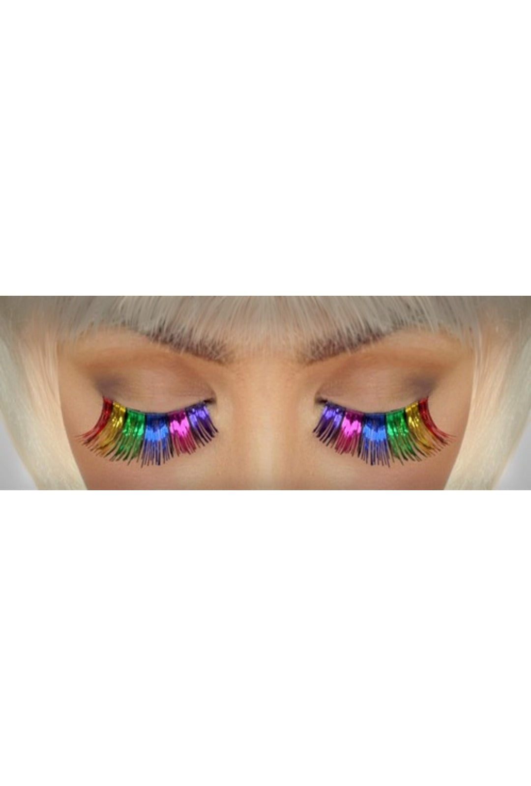 Rainbow Tinsel False Eyelashes