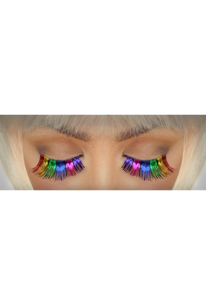 Rainbow Tinsel False Eyelashes