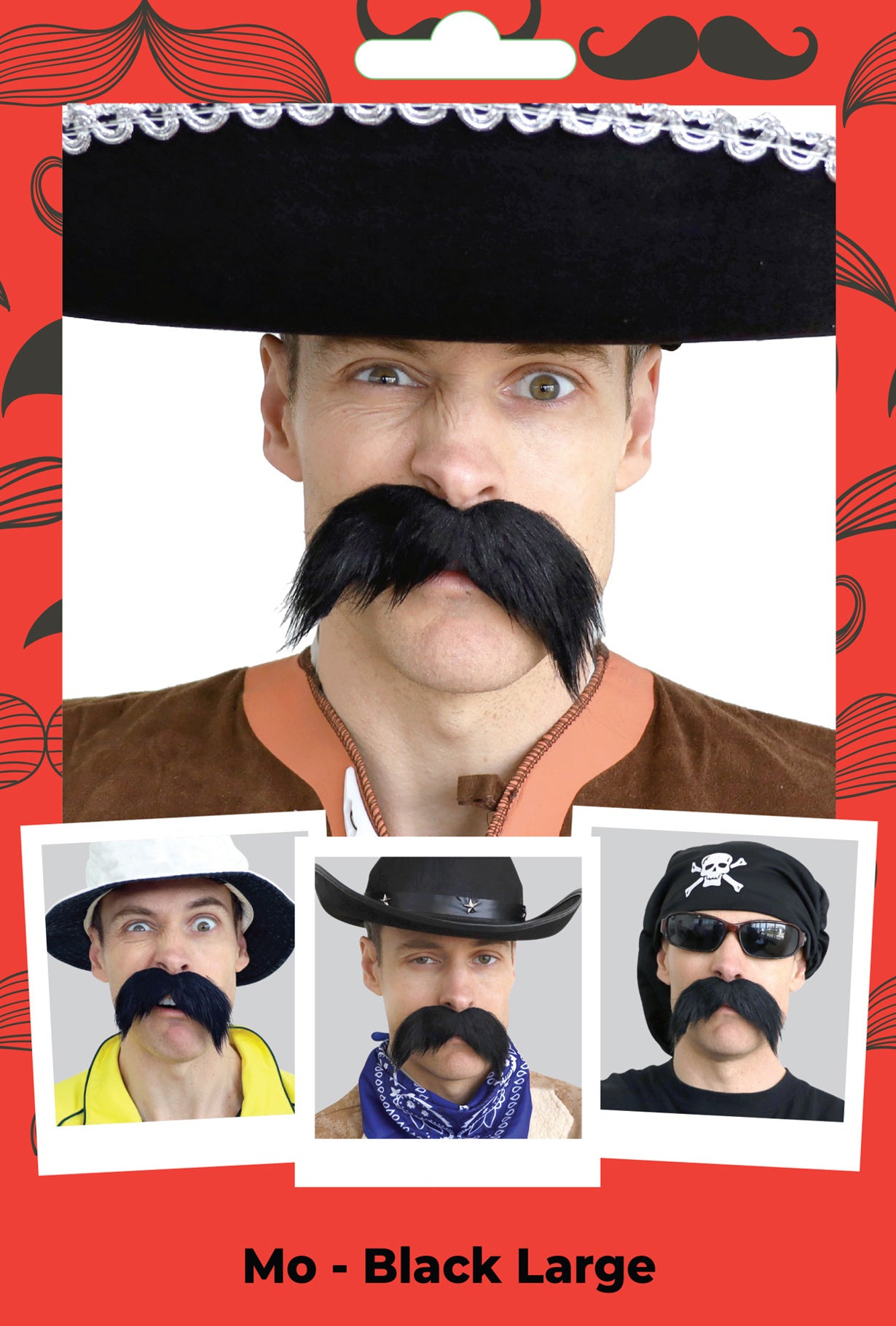 Large Black Moustache