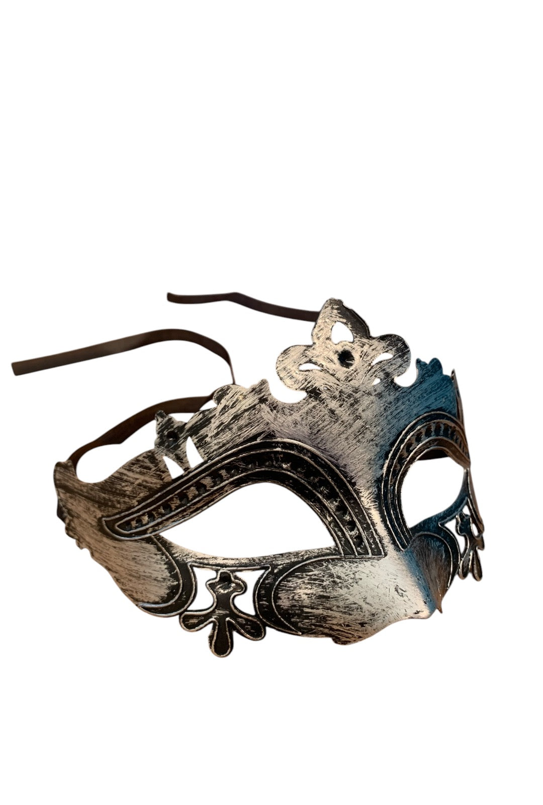 Brushed Silver Carnival Mask