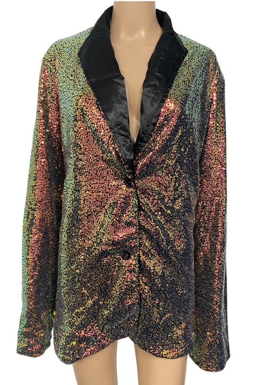 Gold to Copper Colourshift Sequin Blazer