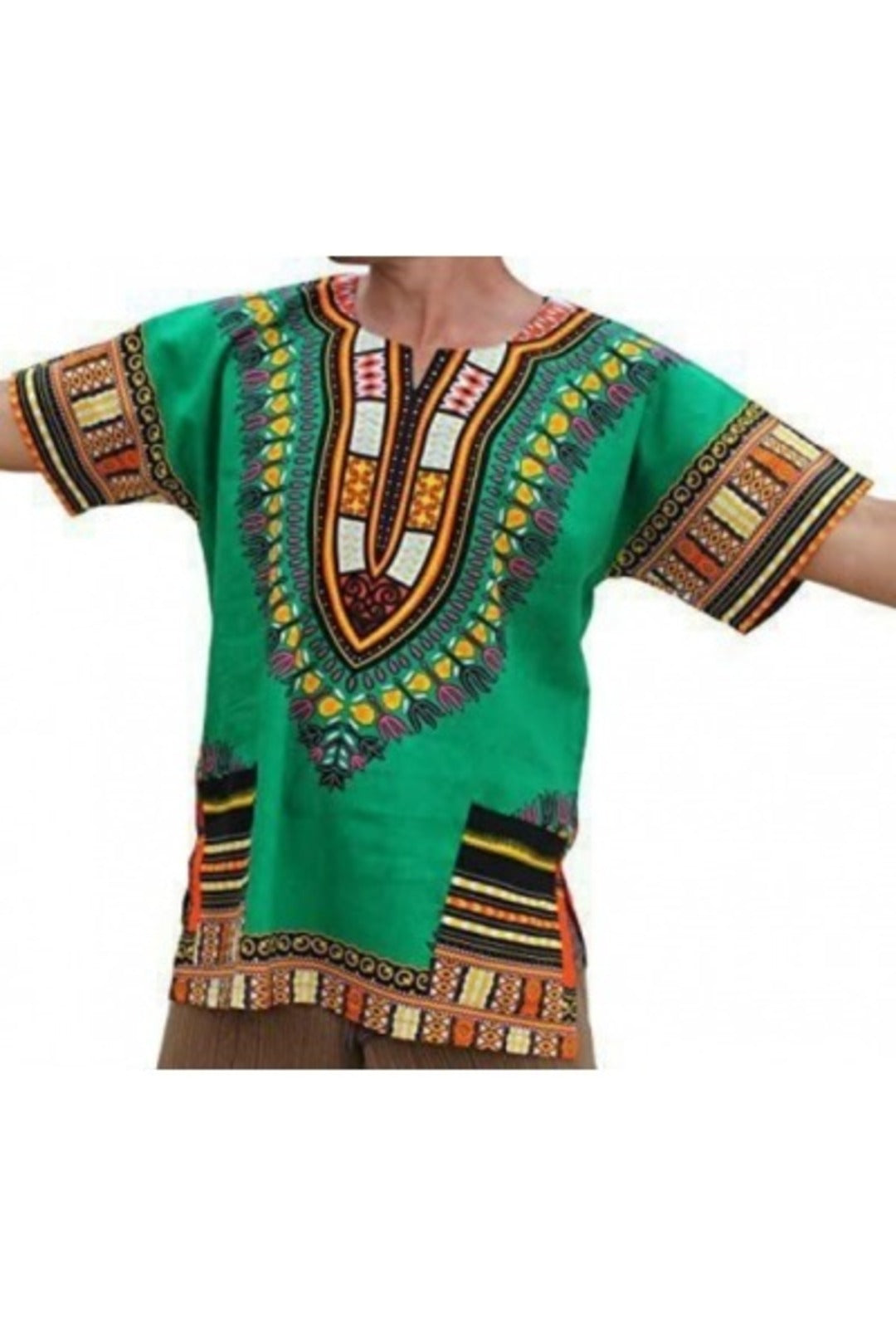 Green Dashiki African Shirt