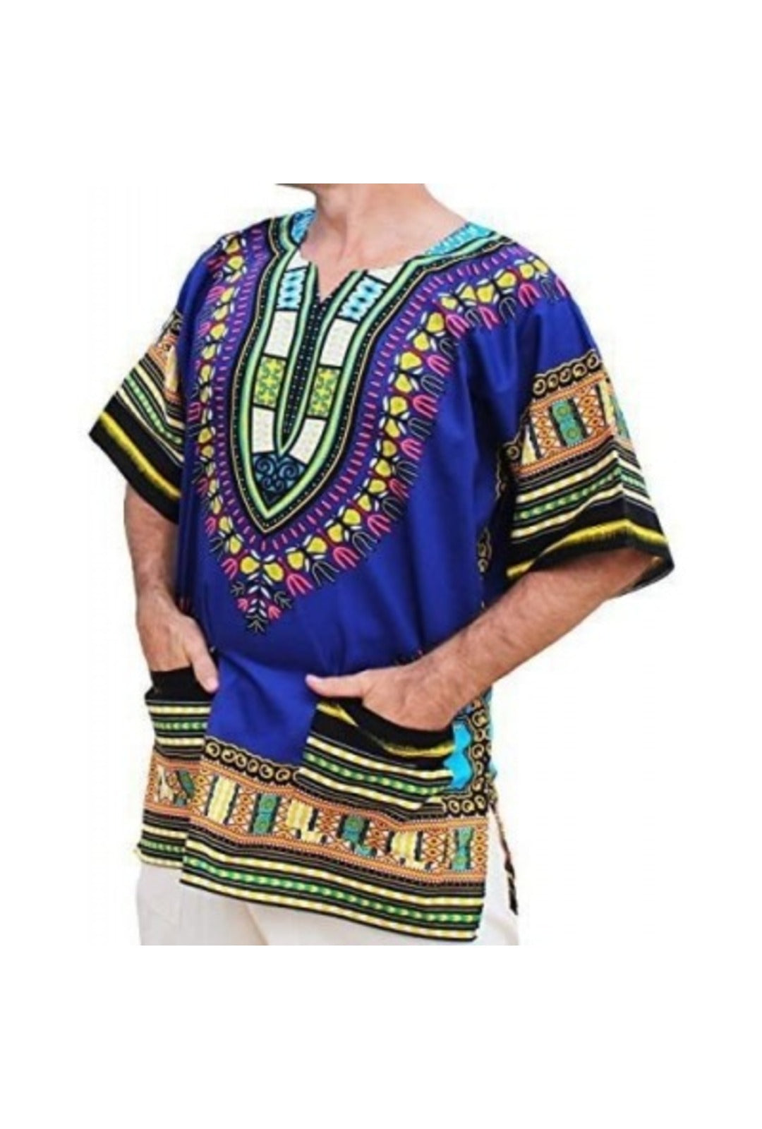 Blue Dashiki African Shirt