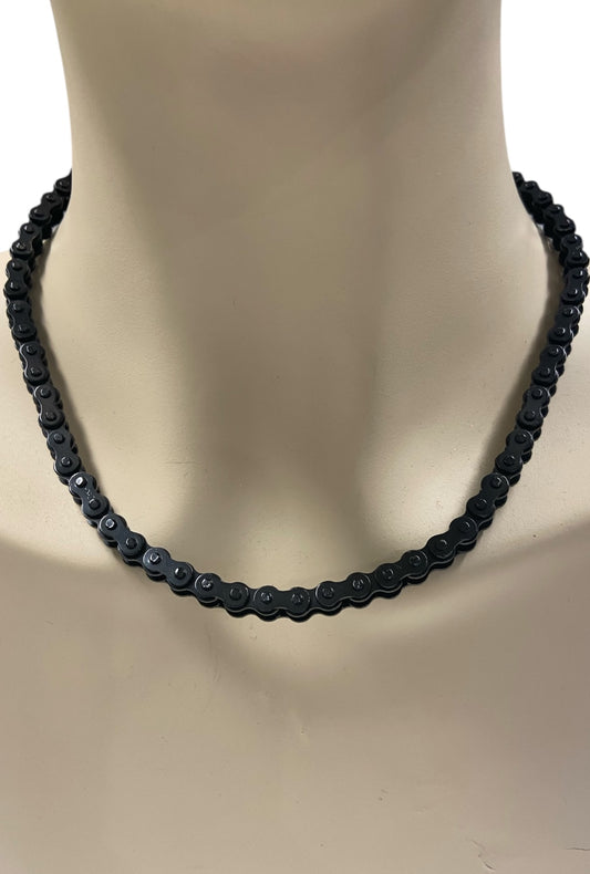 Black Bike Chain Necklace