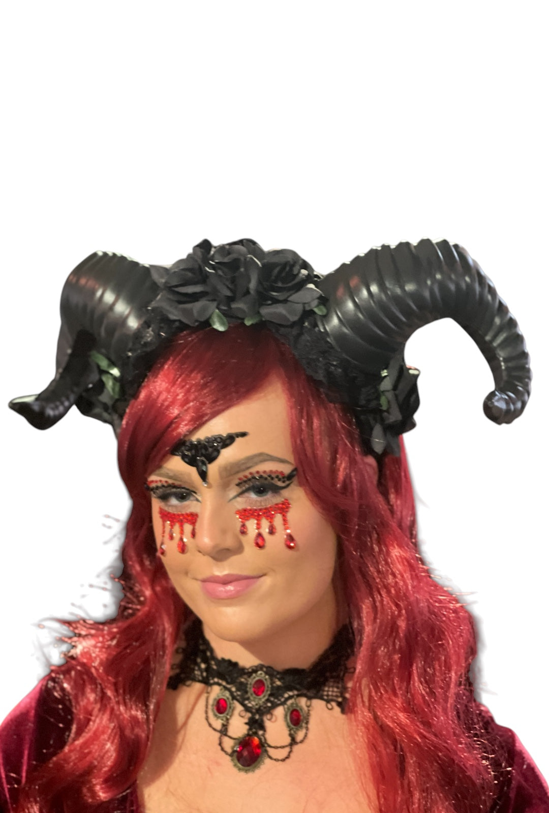 Black Demon Ram Horns