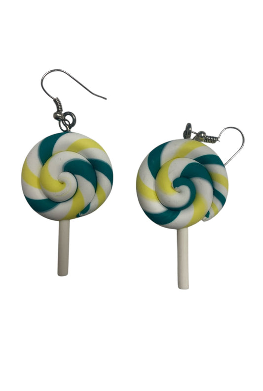 Green & Yellow Lollipop Earrings
