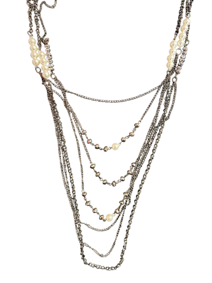 Gatsby Pearl And Chain Layer Necklace
