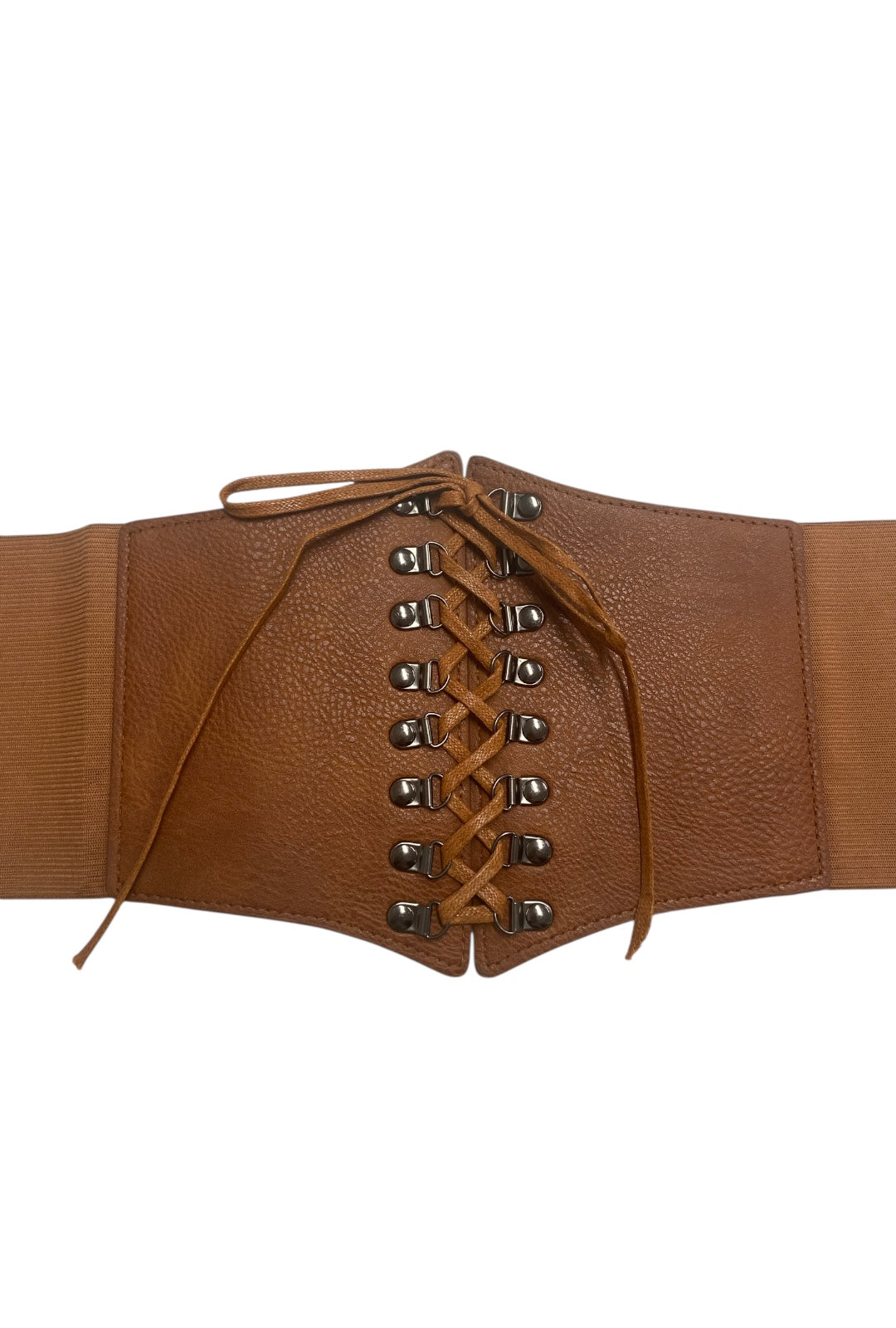 Textured Plus Size Tan Brown Corset Belt