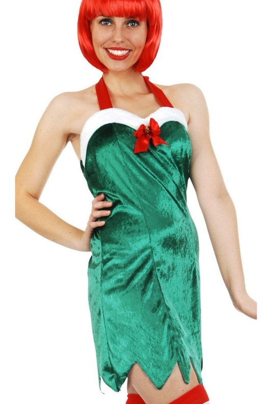 Green Velour Elf Dress
