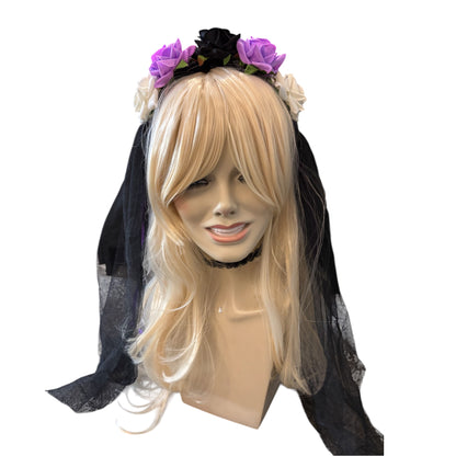 Day Of The Dead Purple Veil
