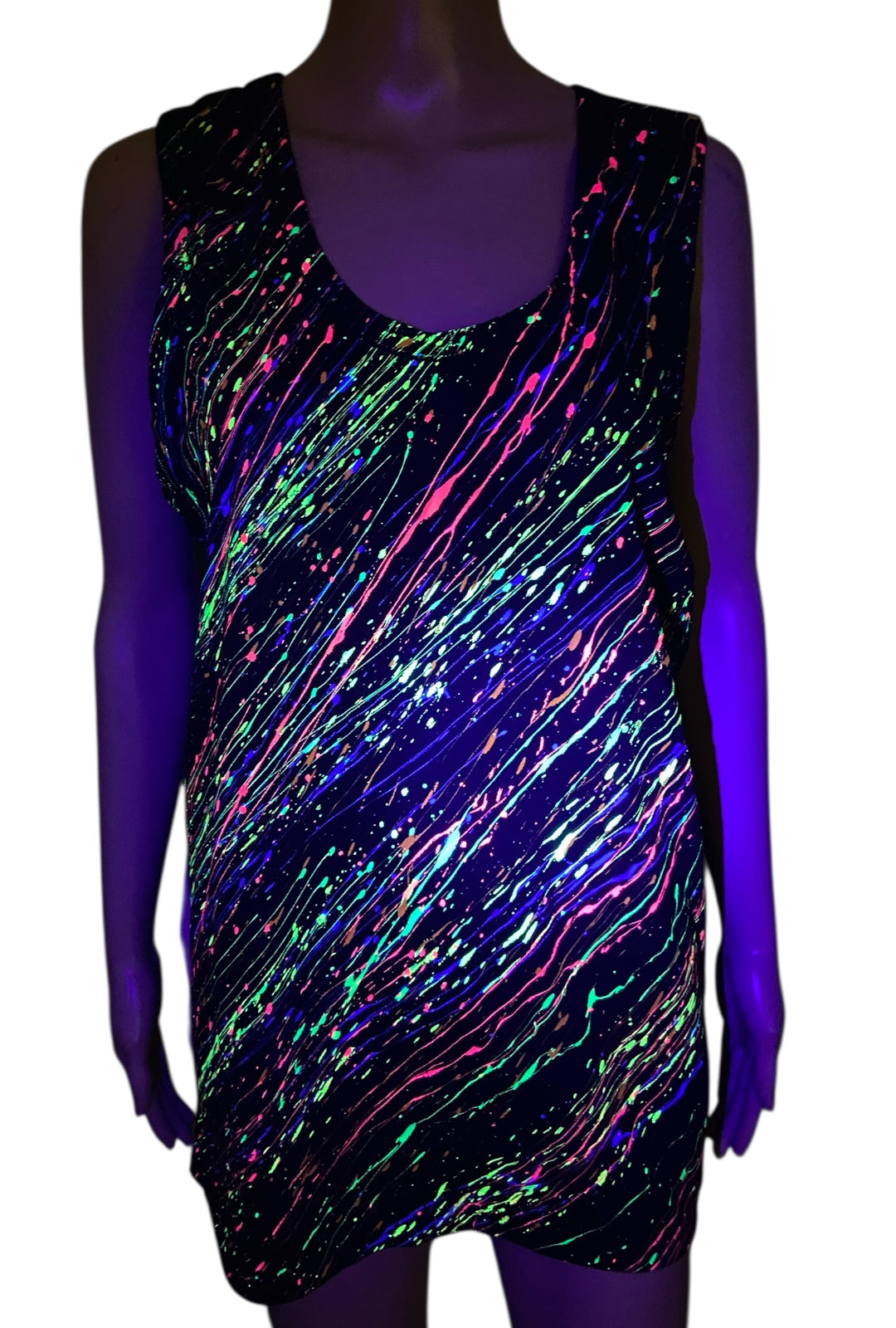 Men's UV Paint Splatter Singlet