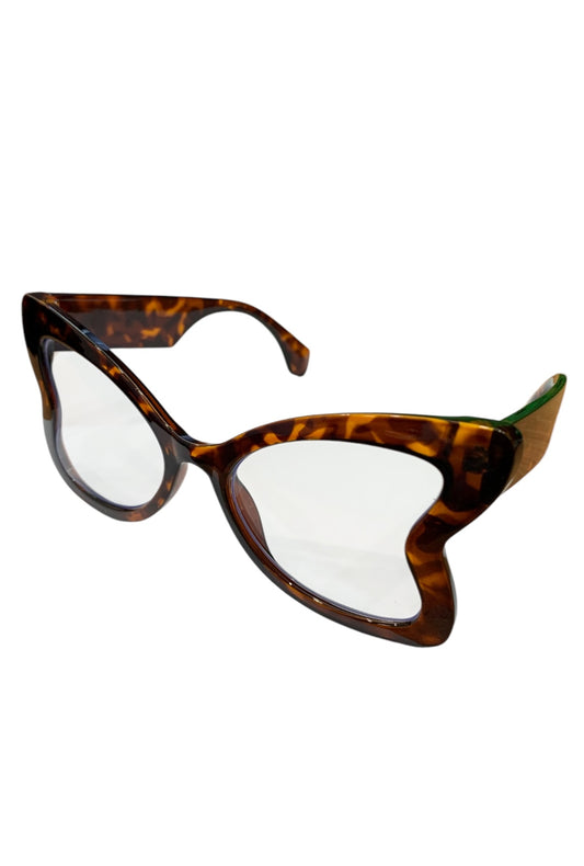 Tort Oversized Butterfly Frame Clear Glasses