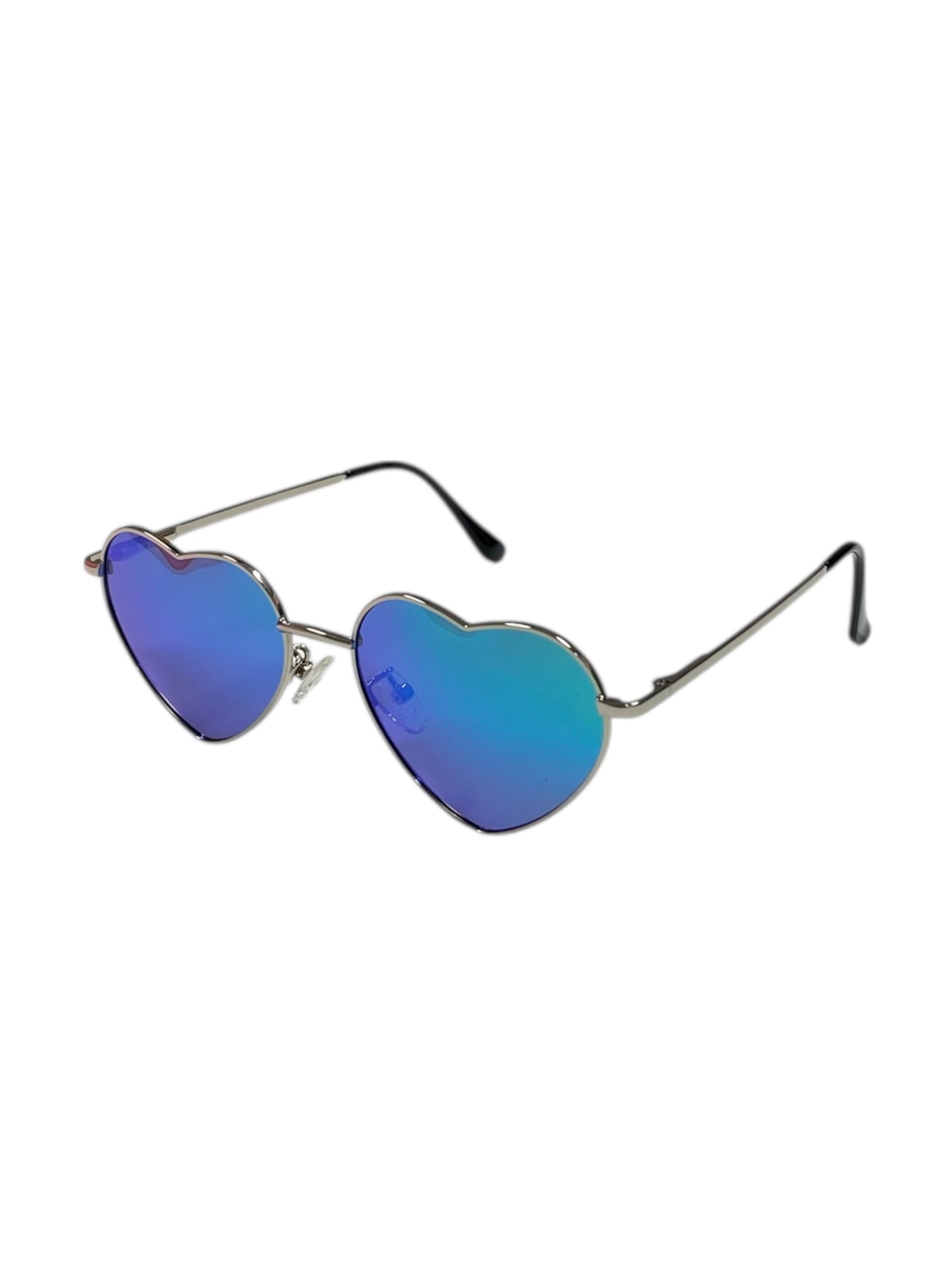 Sea Green Mirrored Fashion Heart Glasses
