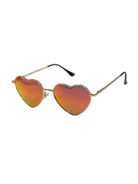 Sunset Mirrored Fashion Heart Glasses