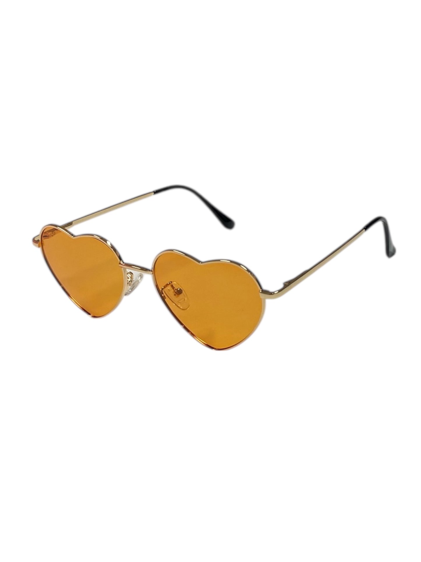 Orange Fashion Heart Glasses