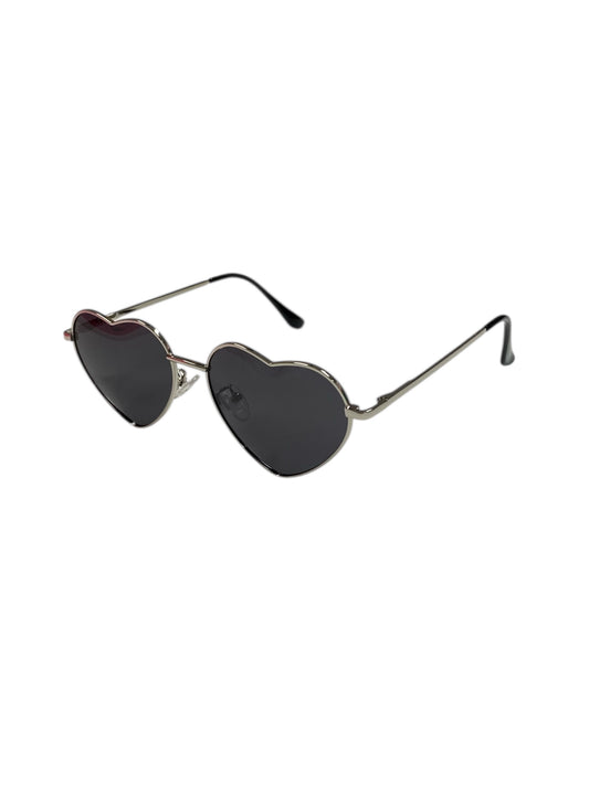 Black and Silver Fashion Heart Glasses